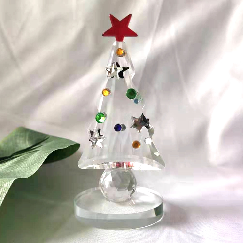 Pha Lê Cây Giáng Sinh Hình Ngà - đánh giá và giá Paper Weight Crystal