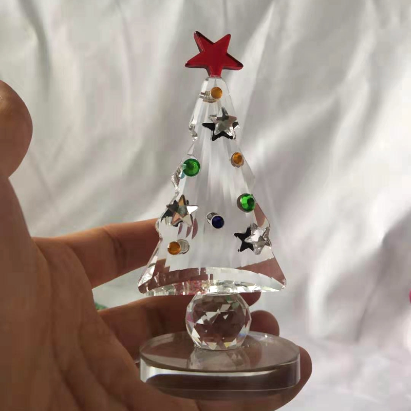 Pha Lê Cây Giáng Sinh Hình Ngà - đánh giá và giá Paper Weight Crystal